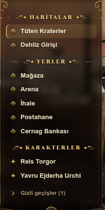 Rota çizildiğinde vurgulanan geçişler