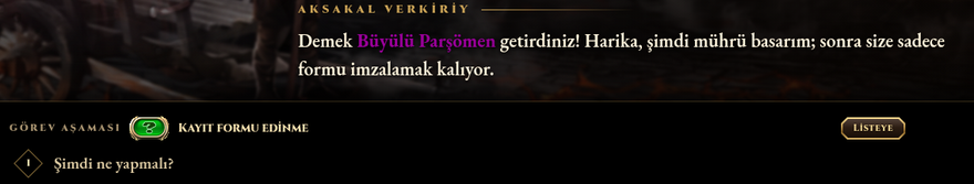 Görevin ikinci aşaması: Aksakal parşömene mührünü basar